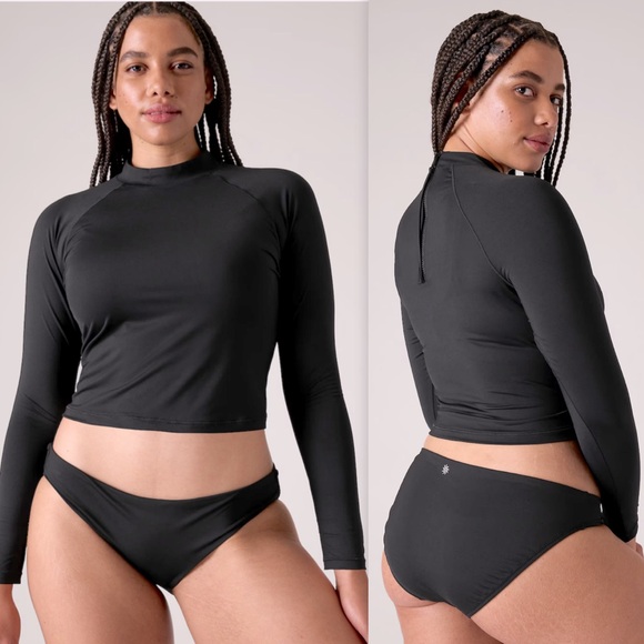 Athleta Other - 🖤EUC🖤 ATHLETA North Point Crop Rashguard Black Size XL